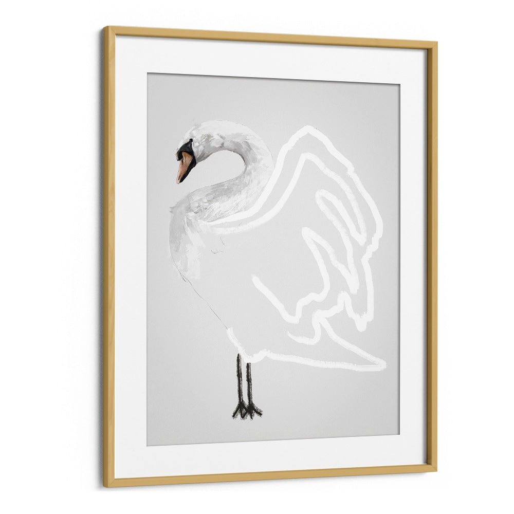 simplicity by gabriella roberg wildlife paintings wildlife posters in Oak Wood Frame With Mount