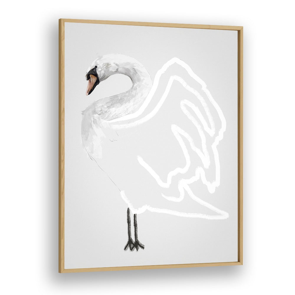 simplicity by gabriella roberg wildlife paintings wildlife posters in Oak Wood Plain Frame