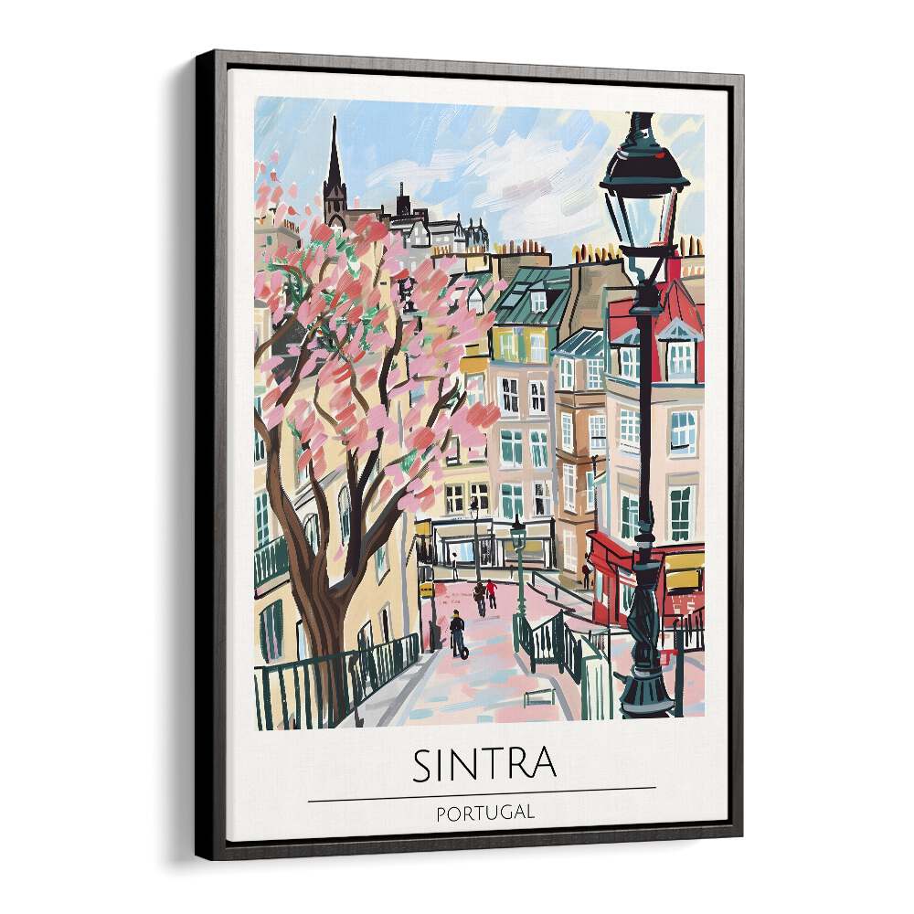 sintra-portugal travel posters in Black Floater Frame