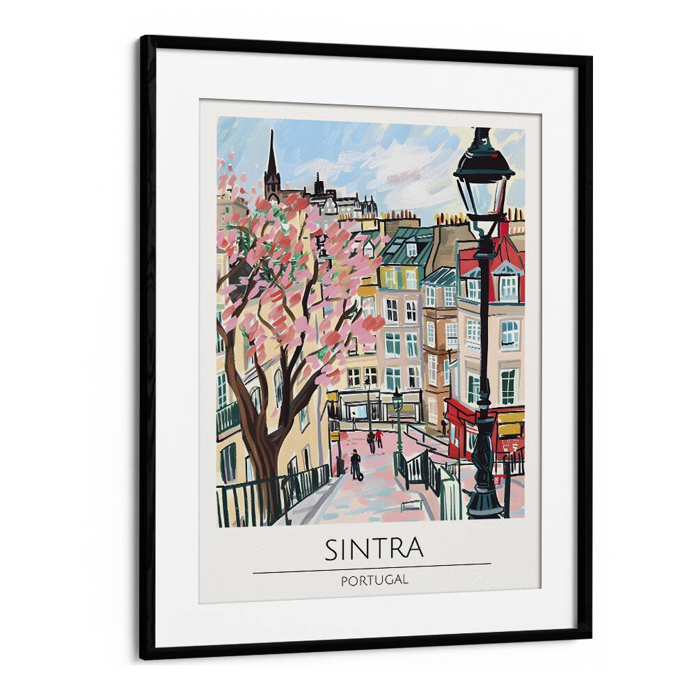 sintra-portugal travel posters in Black Frame With Mount