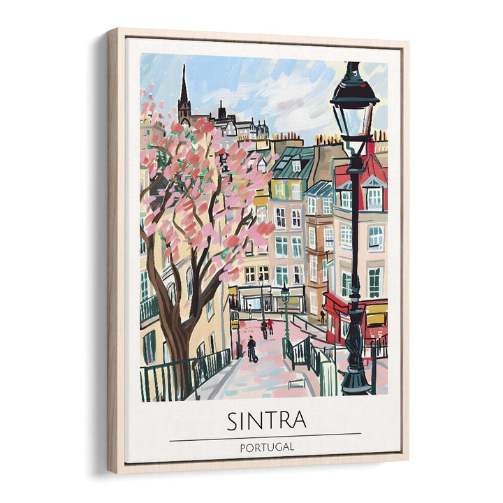 sintra-portugal travel posters in Oak Wood Floater Frame