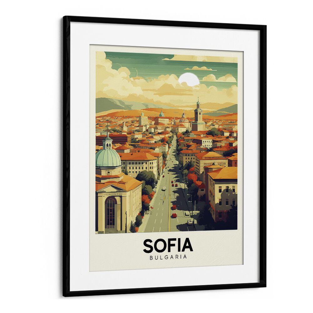 sofia-bulgaria I travel posters in Black Frame With Mount