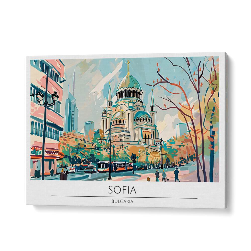 sofia bulgaria travel posters in Gallery Wrap