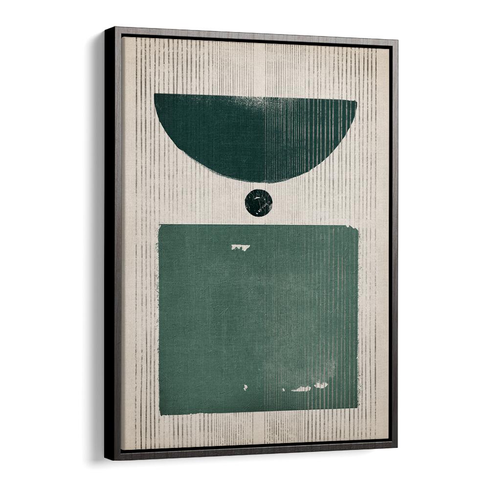 some emerald affairs geometric paintings in Black Floater Frame