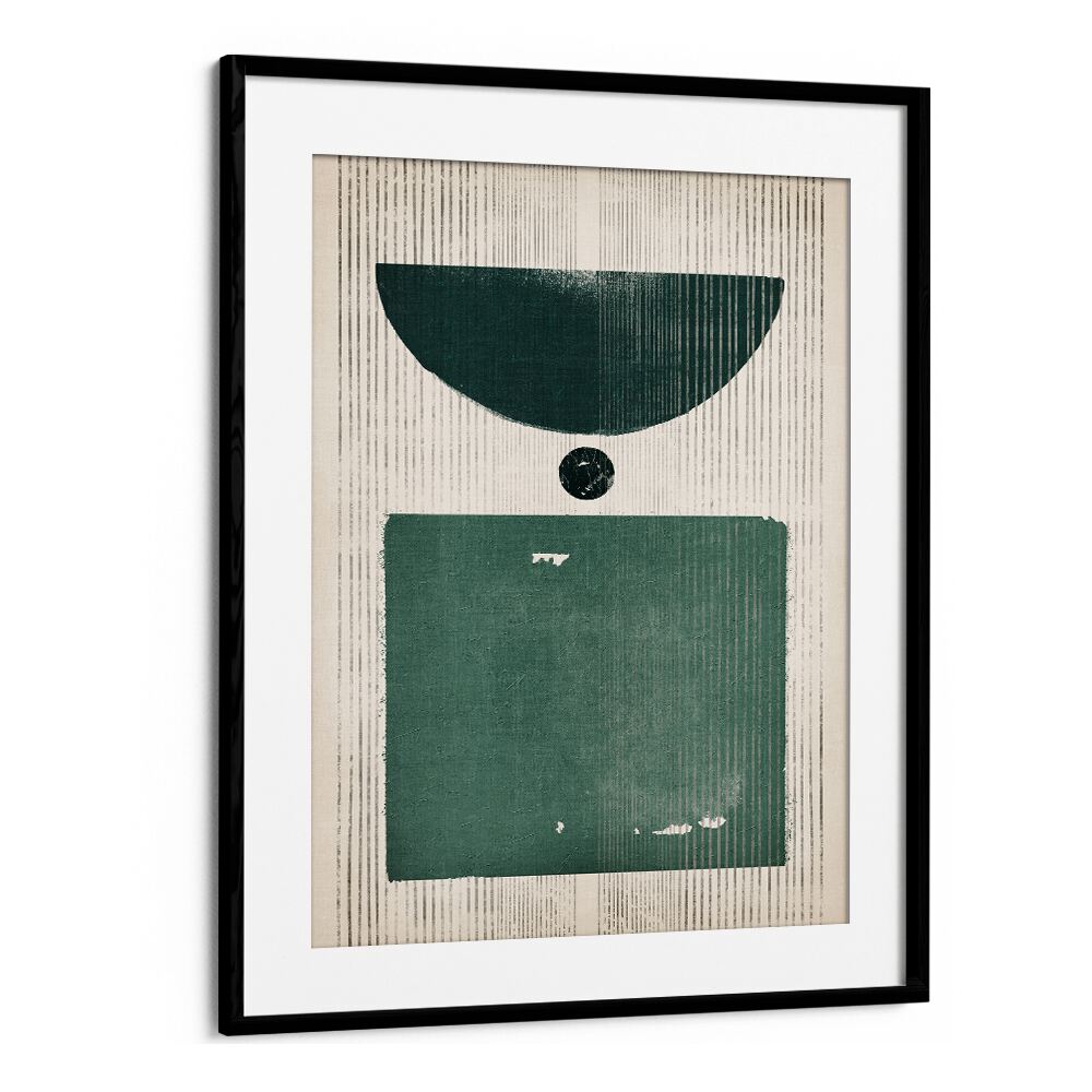 some emerald affairs geometric paintings in Black Frame With Mount