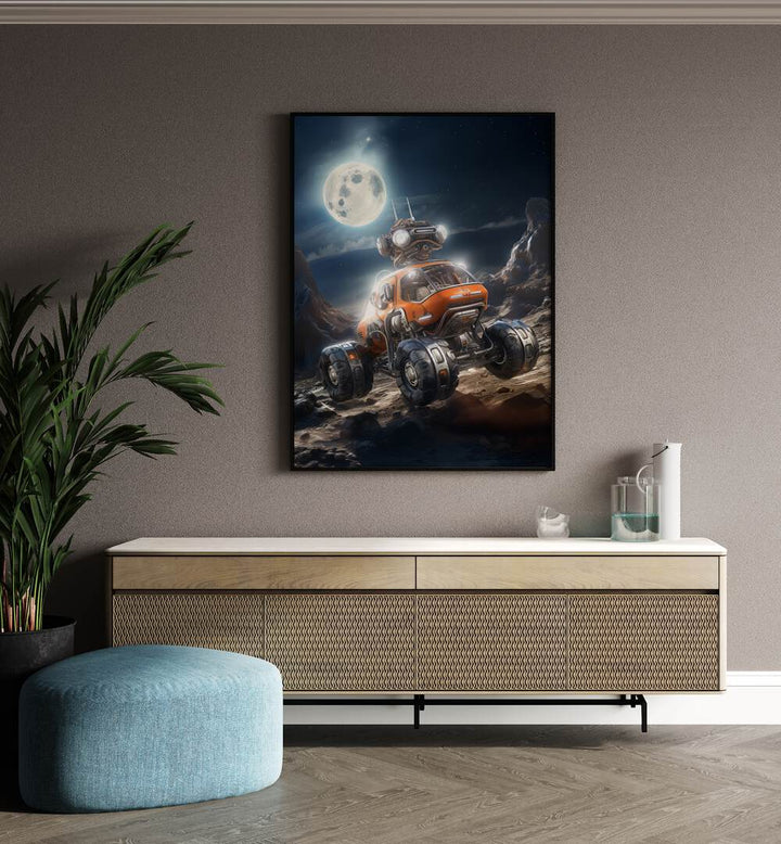 space car I car poster Artwork I above a Shelf