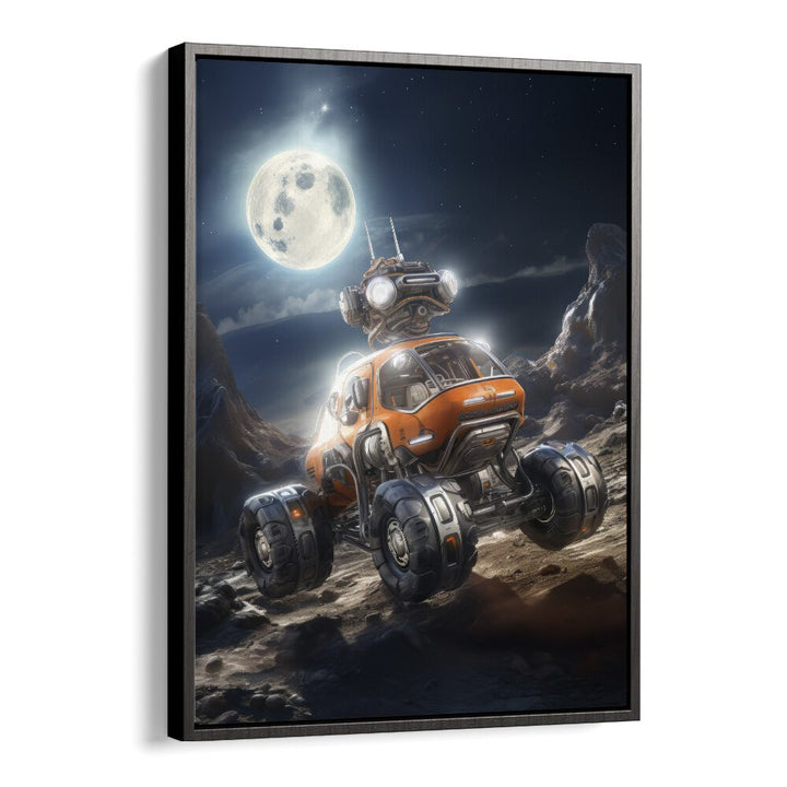 space car I car poster in Black Floater Frame