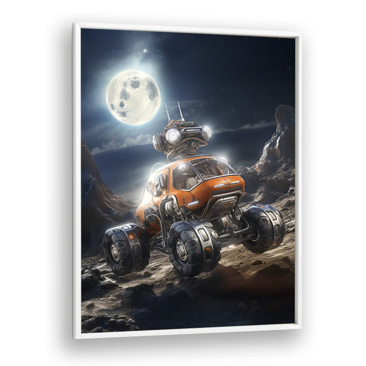 space car I car poster in White Plain Frame