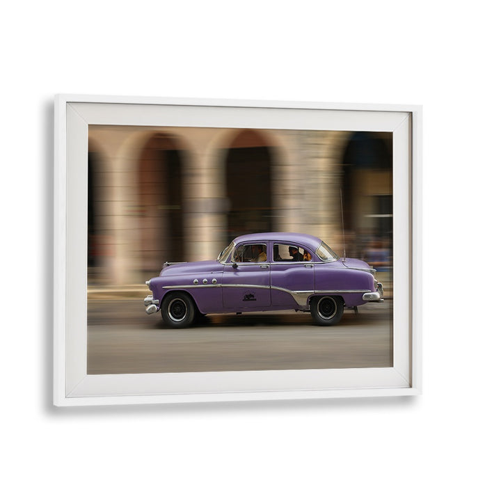 spaceride 9.0-I car poster in White Frame With Mount