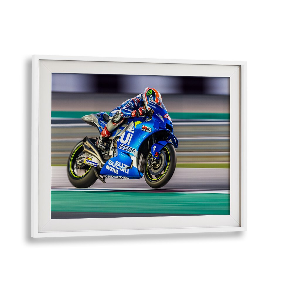 speed bike poster in White Frame With Mount