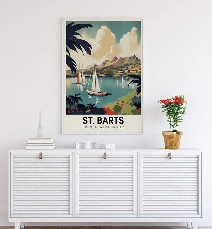 st. barts-french travel posters Artwork I placed on a Wall 