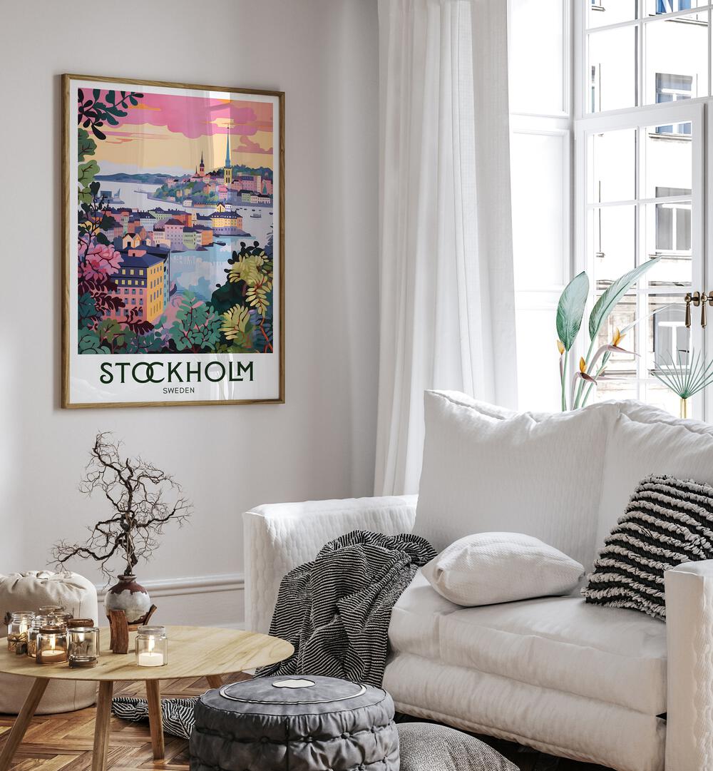 stockholm serenity travel posters Artwork I placed on a Wall 