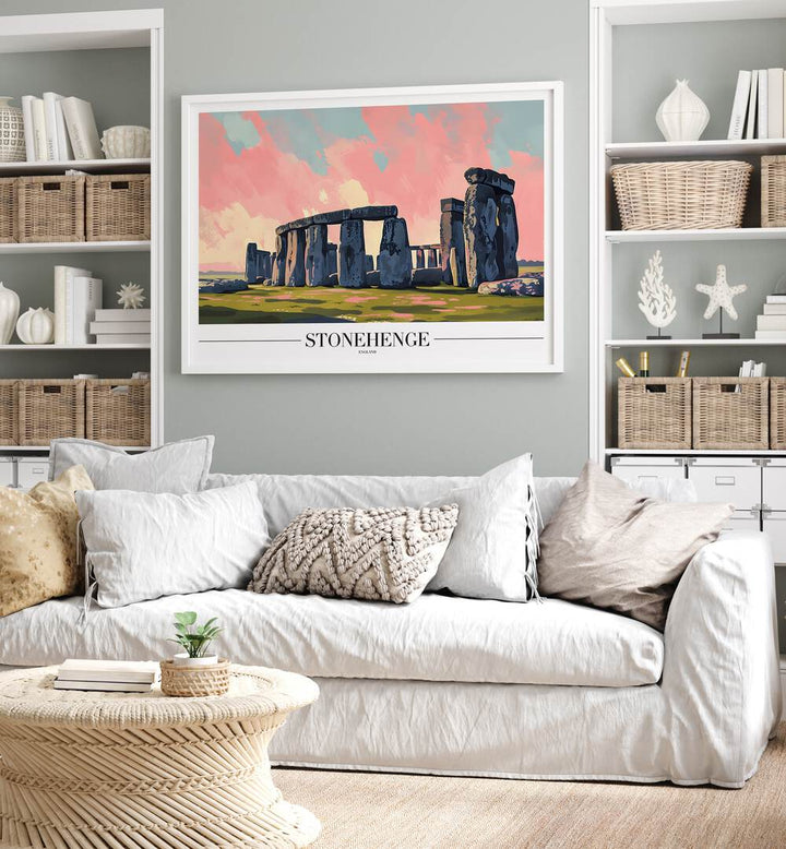 stonehenge-england travel posters Artwork II placed on a Wall 