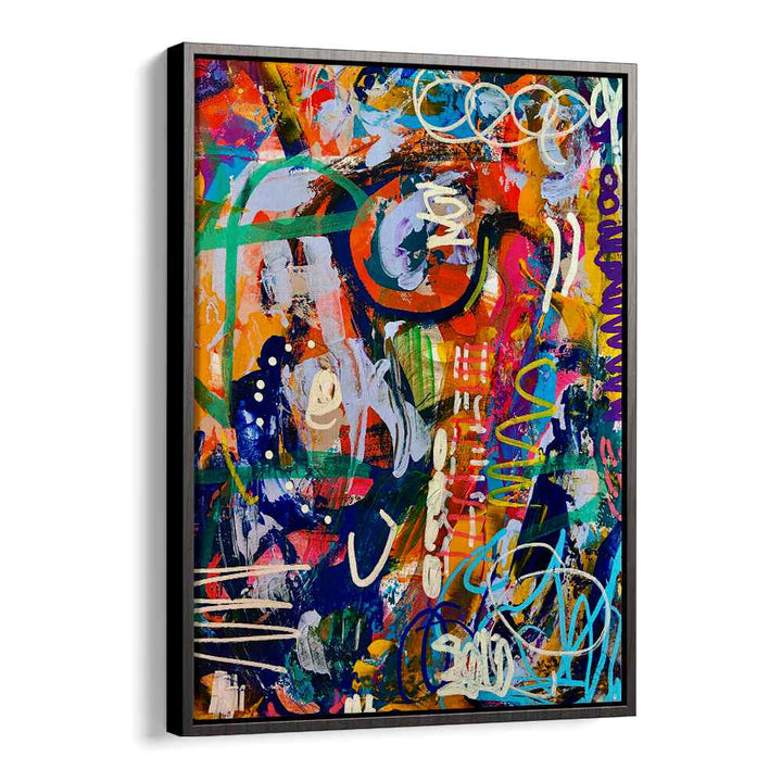 street beat abstract paintings in Black Floater Frame