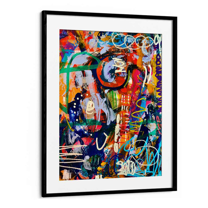 street beat abstract paintings in Black Frame With Mount