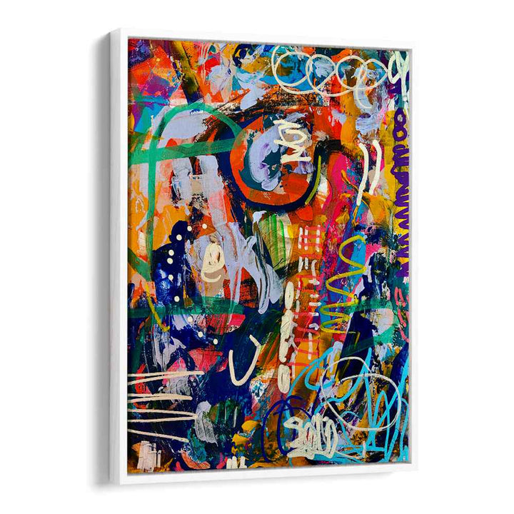 street beat abstract paintings in White Floater Frame