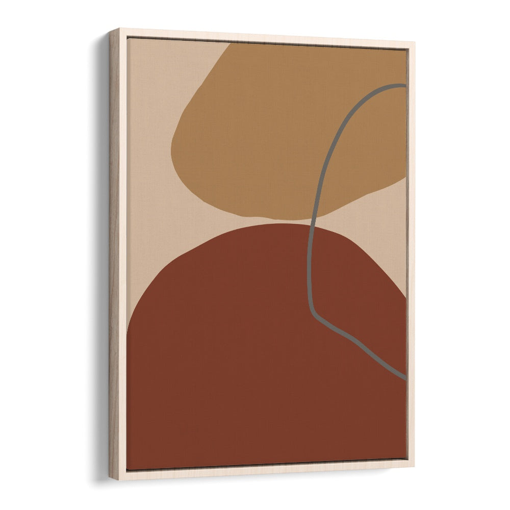 subtile by yopie studio abstract art paintings in Oak Wood Floater Frame