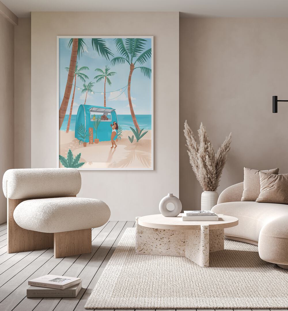 summer by petra lidze beach prints Artwork I placed on a wall