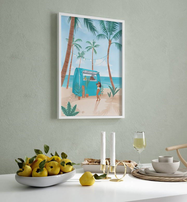 summer by petra lidze beach prints Artwork IV placed on a wall