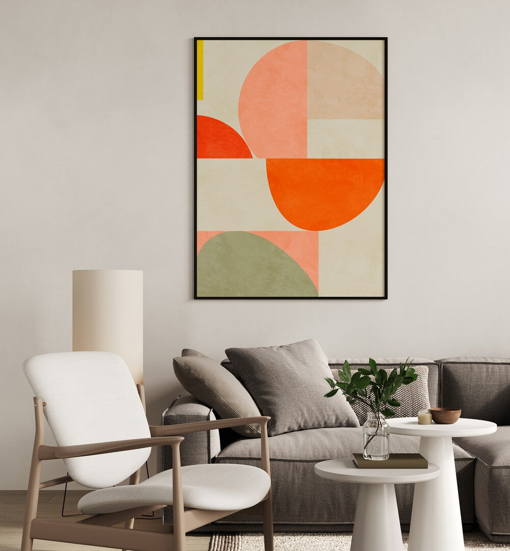 summer circle ii by ana rut bre abstract art abstract wall art Artwork III placed on a wall