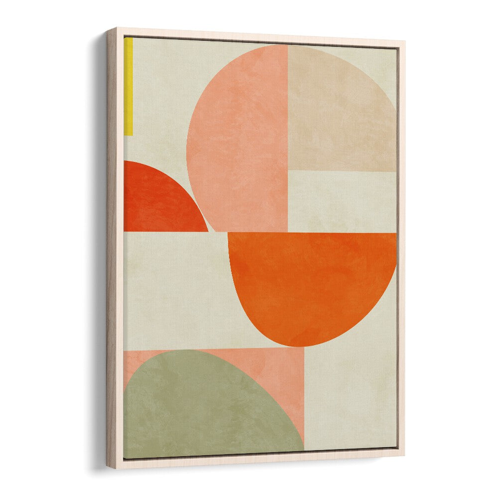 summer circle ii by ana rut bre abstract art abstract wall art in Oak Wood Floater Frame