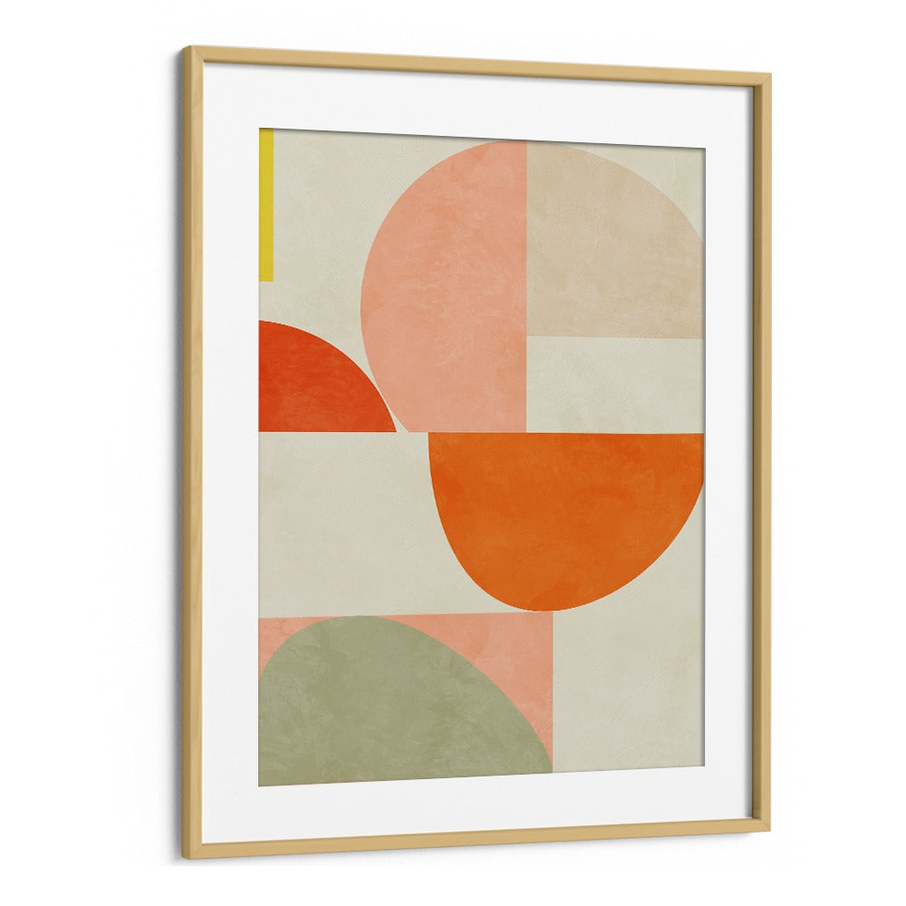 summer circle ii by ana rut bre abstract art abstract wall art in Oak Wood Frame With Mount