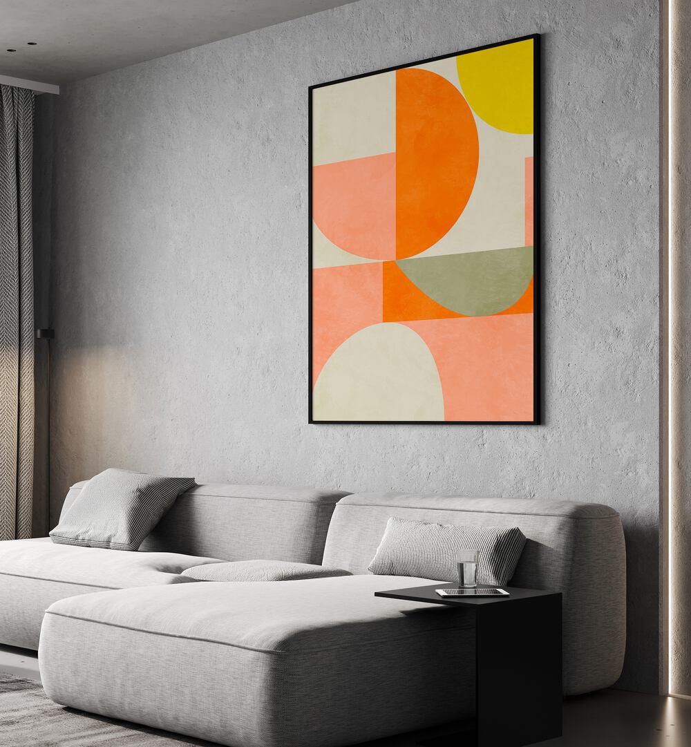 summer circle iii by ana rut bre abstract art abstract wall art Artwork III placed on a wall