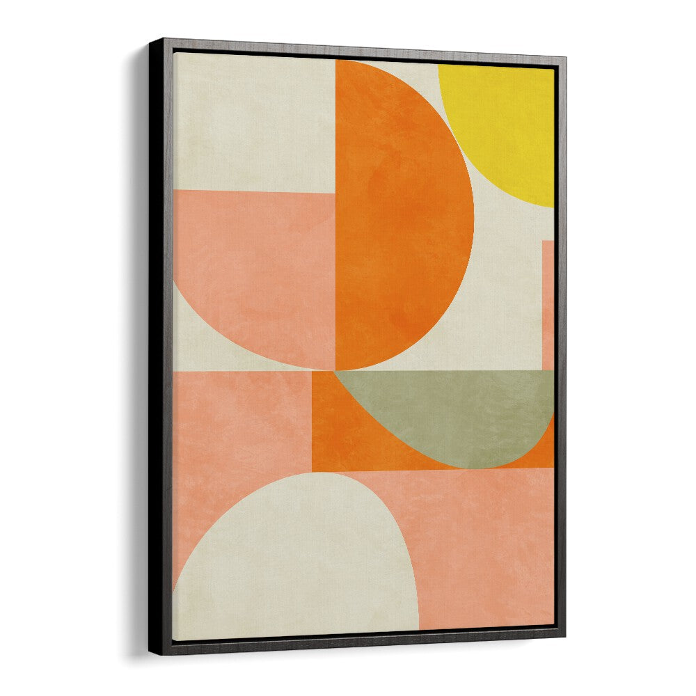 summer circle iii by ana rut bre abstract art abstract wall art in Black Floater Frame