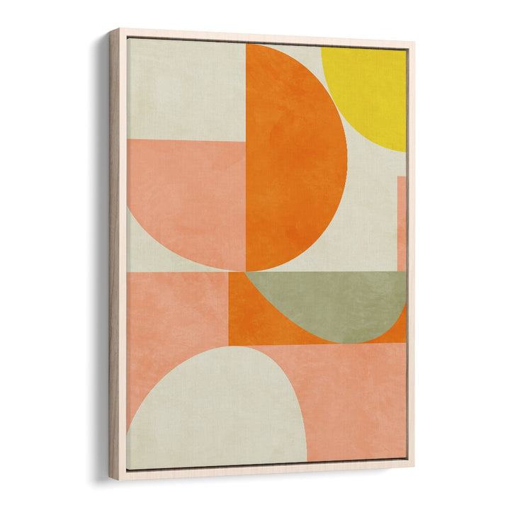 summer circle iii by ana rut bre abstract art abstract wall art in Oak Wood Floater Frame