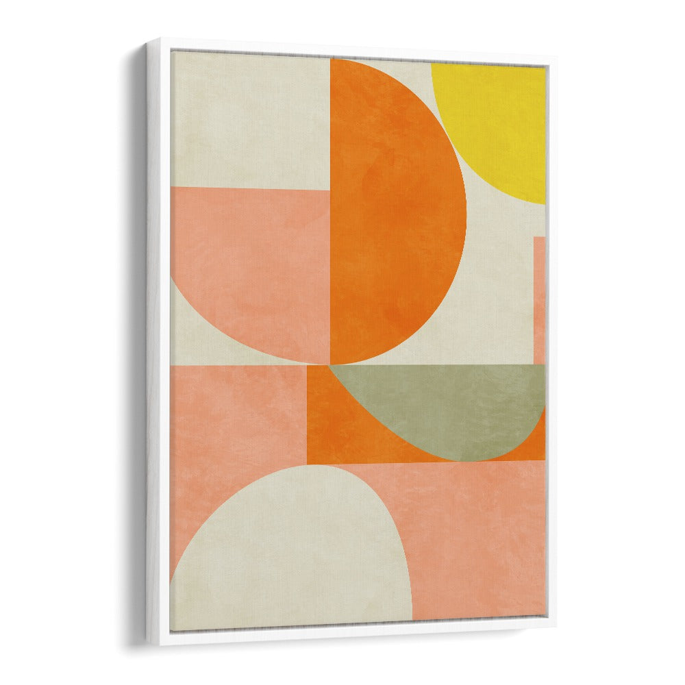 summer circle iii by ana rut bre abstract art abstract wall art in White Floater Frame