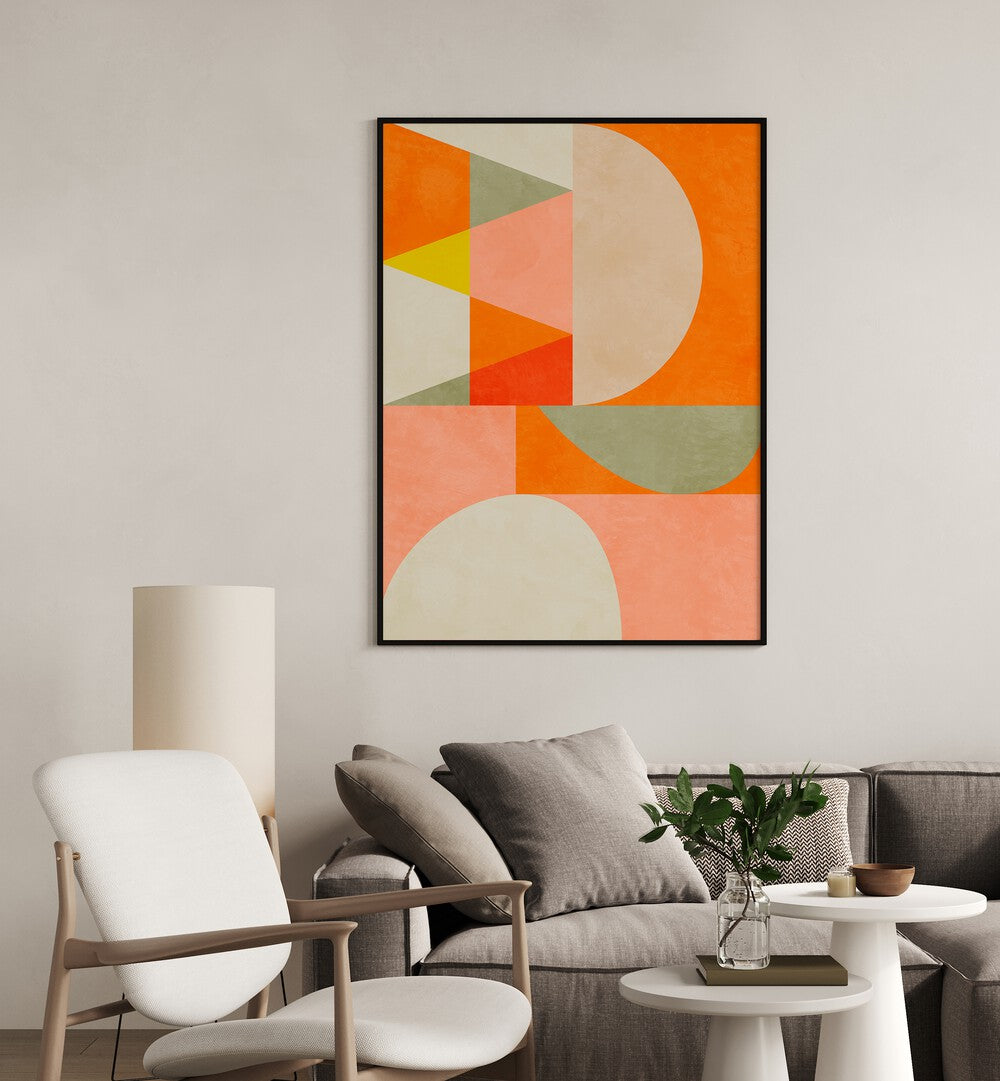 summer circle iv by ana rut bre abstract art abstract wall art Artwork II placed on a wall