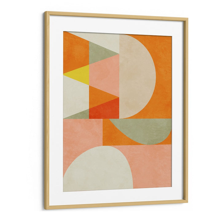 summer circle iv by ana rut bre abstract art abstract wall art in Oak Wood Frame With Mount