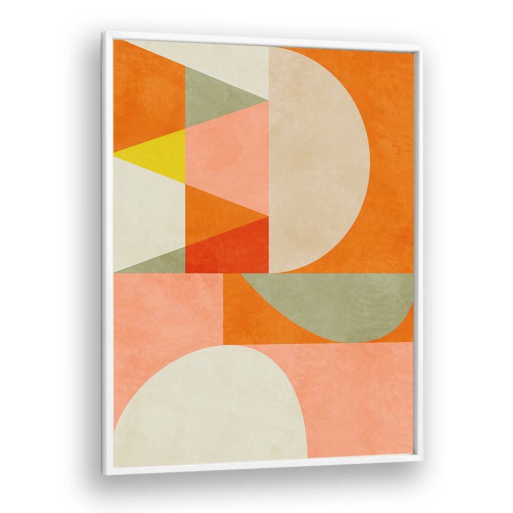 summer circle iv by ana rut bre abstract art abstract wall art in White Plain Frame