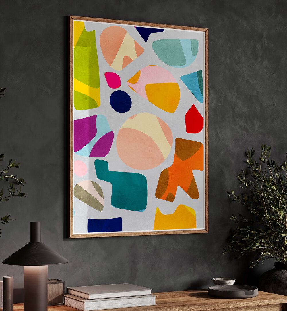 summer cut outs by ana rut bre abstract art abstract wall art Artwork V placed on a wall