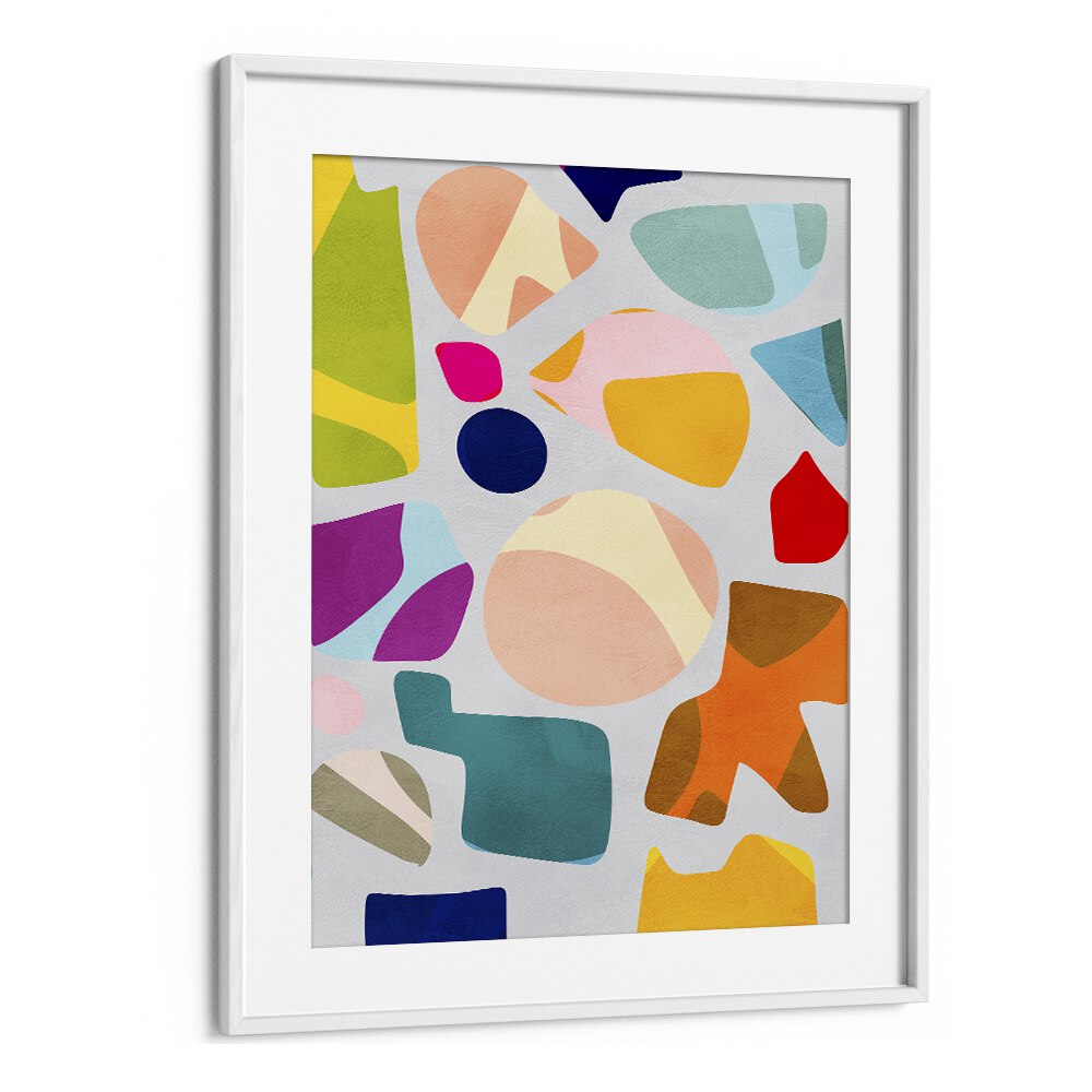 summer cut outs by ana rut bre abstract art abstract wall art in White Frame With Mount