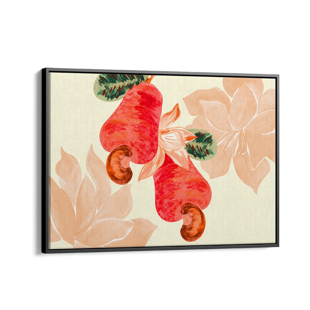 summer fruit Vintage paintings in Black Floater Frame