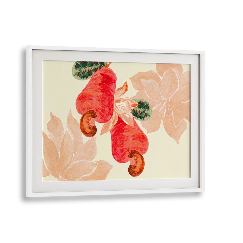 summer fruitVintage paintings in White Frame With Mount