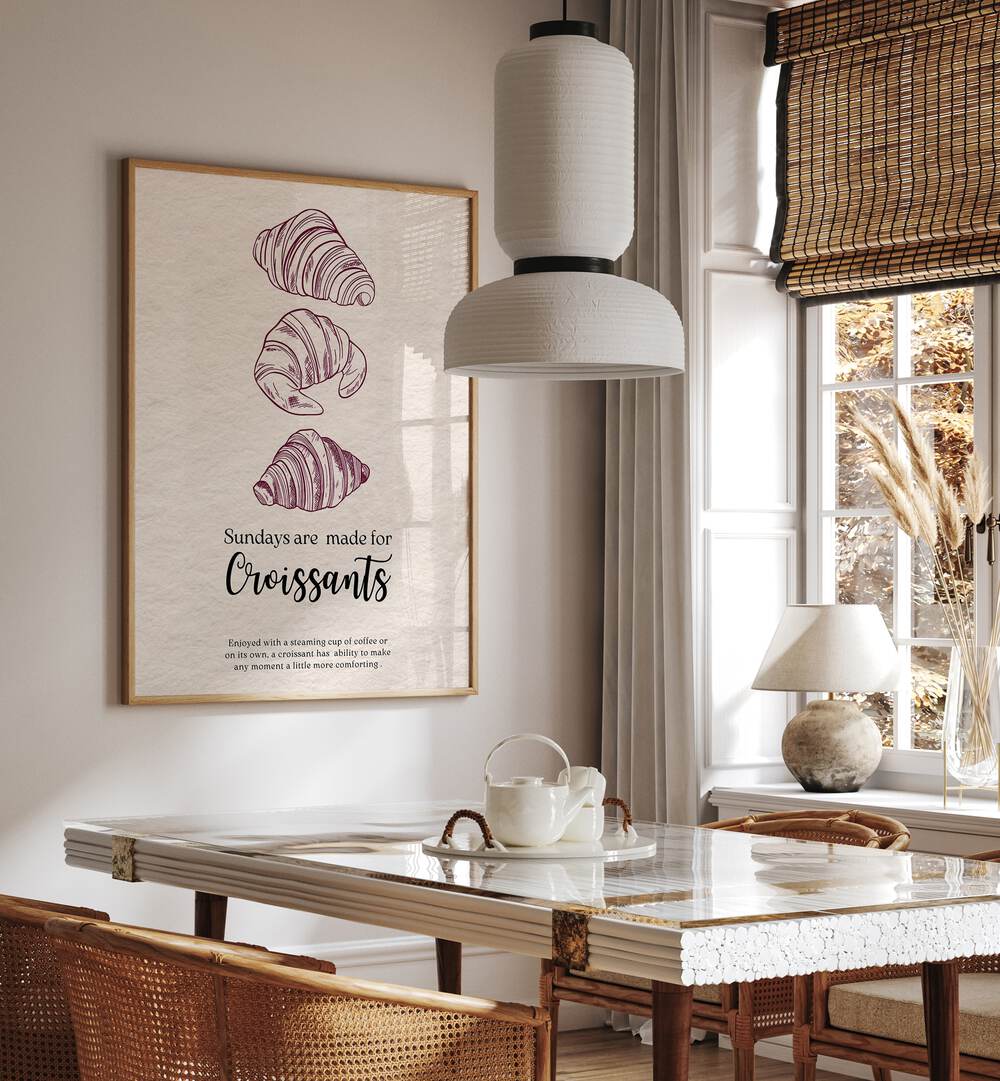 sundays are made for croissant kitchen posters kitchen art prints Artwork I placed on a wall