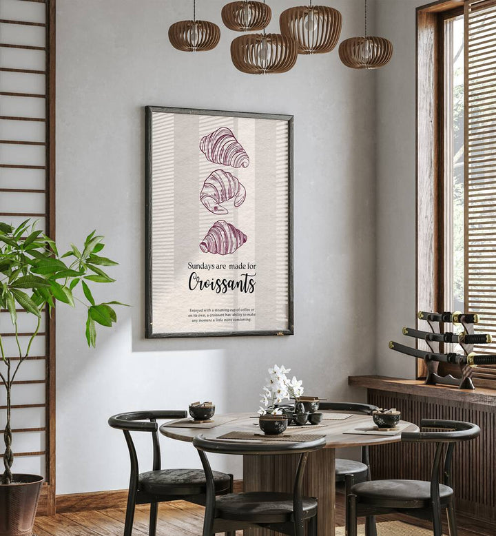 sundays are made for croissant kitchen posters kitchen art prints Artwork II placed on a wall