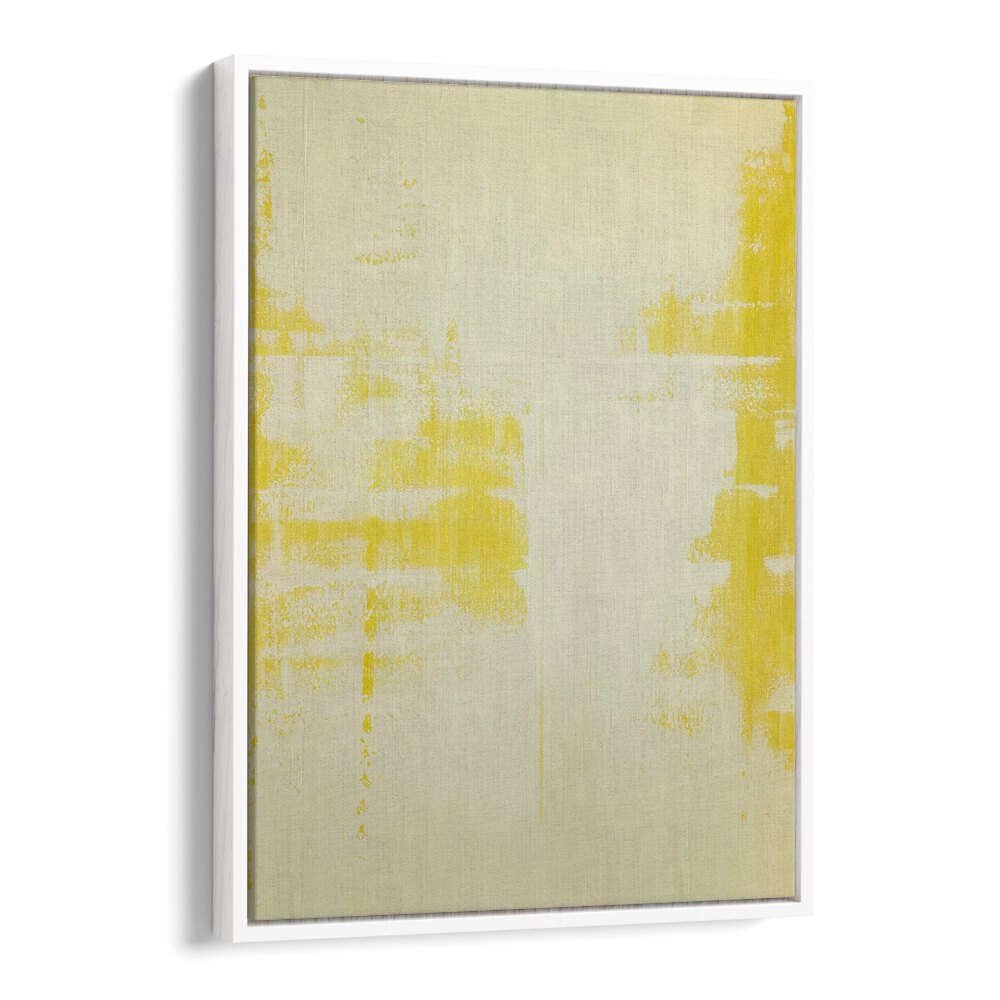 sunny side up abstract paintings in White Floater Frame