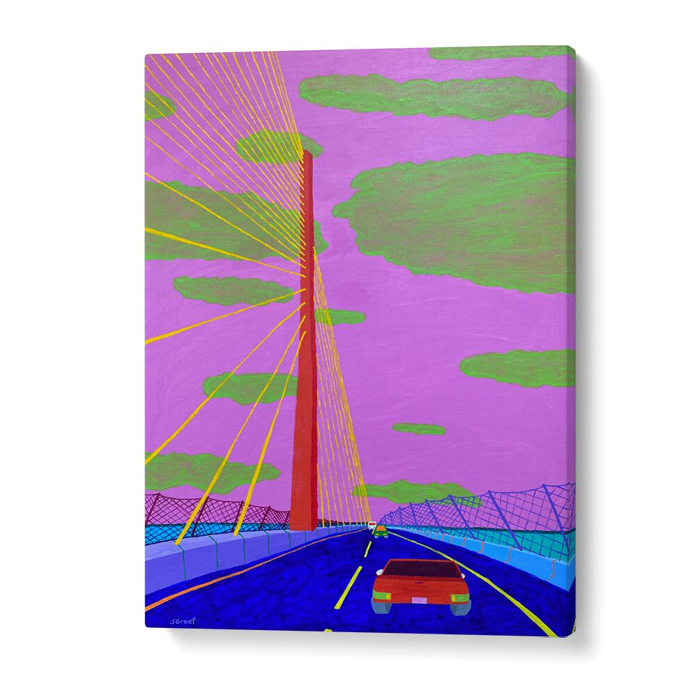 sunshine syway bridge ii landscape art prints in Gallery Wrap