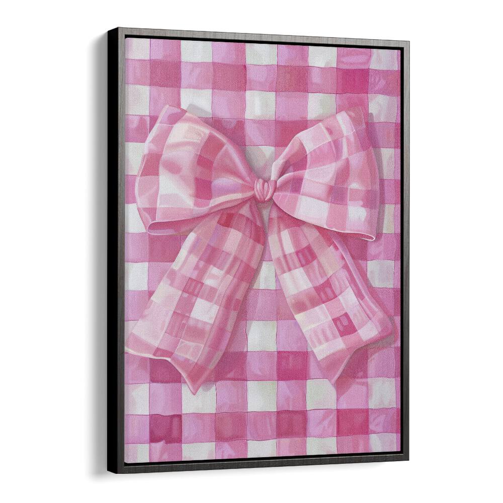 sweet pink checkerboard electric wall art prints in Black Floater Frame