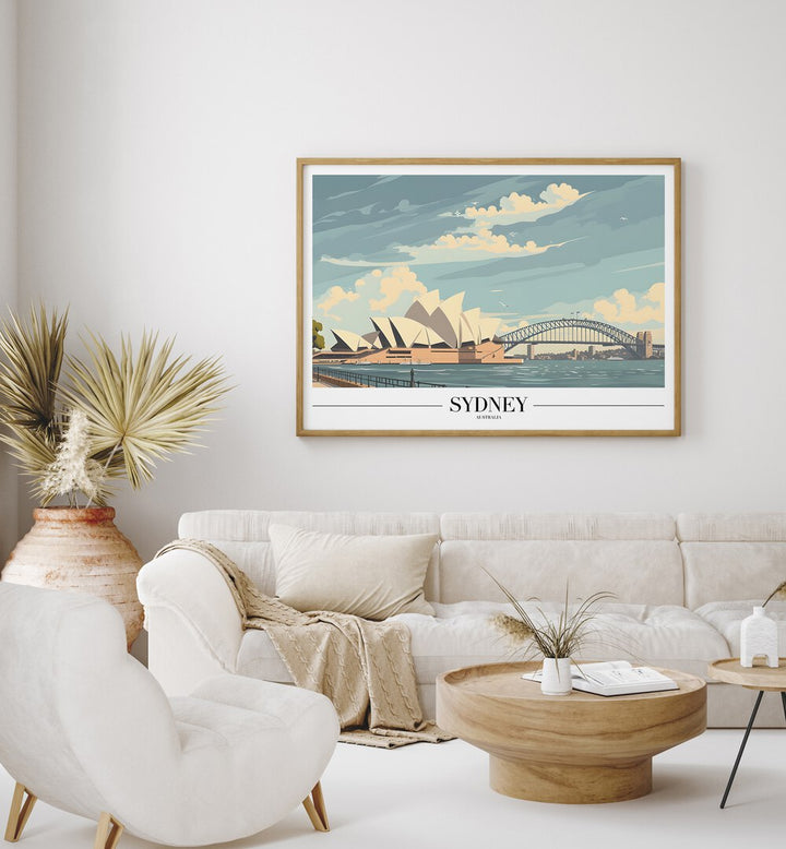 sydney I travel posters Artwork I placed on a Wall 