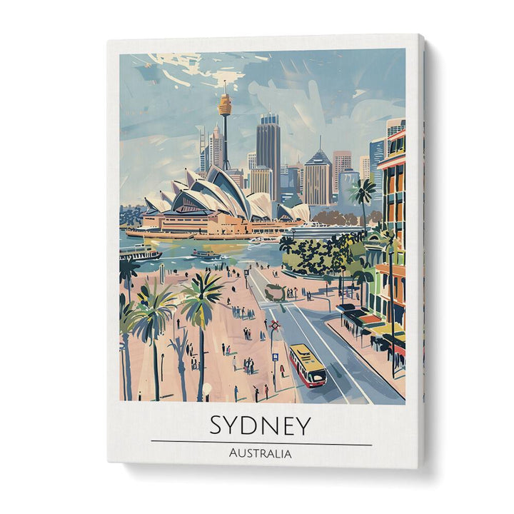 sydney-australia travel posters in Gallery Wrap