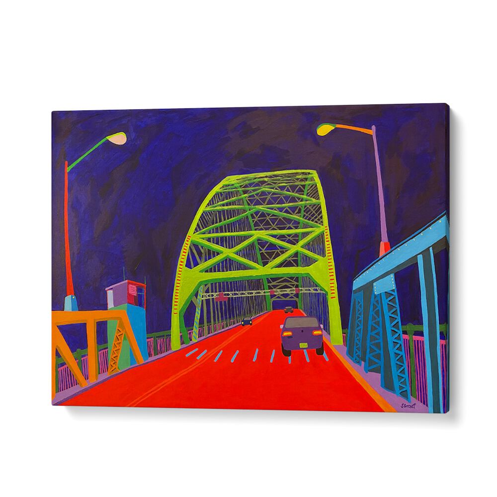 tacony palmyra bridge  landscape art prints in Gallery Wrap