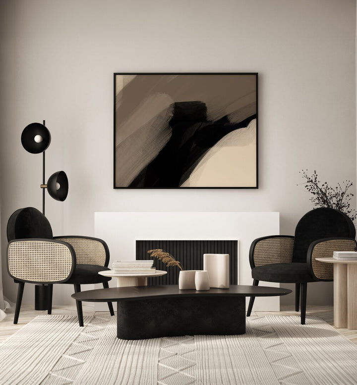 Elegant TEMPESTAS, ABSTRACT PAINTINGS by Yopie Studio, enhancing modern interiors with captivating artistry.