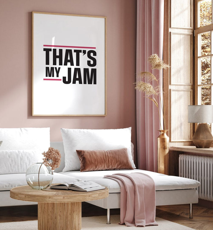 that's my jam by frankie kerr-dineen geometric paintings Artwork II placed on a wall