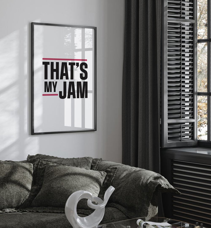 that's my jam by frankie kerr-dineen geometric paintings Artwork III placed on a wall