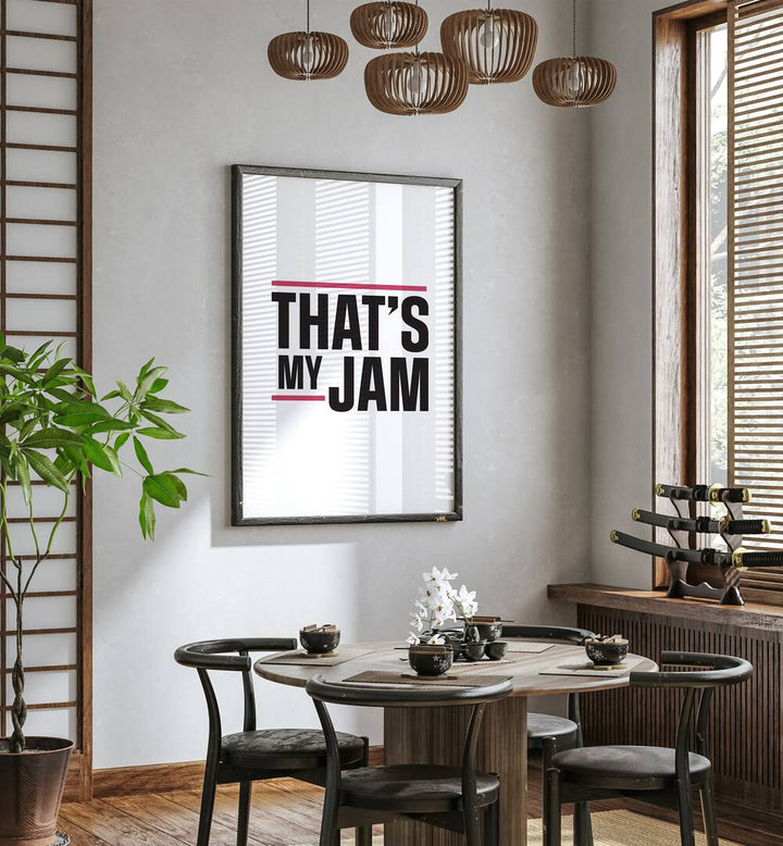 that's my jam by frankie kerr-dineen geometric paintings Artwork IV placed on a wall