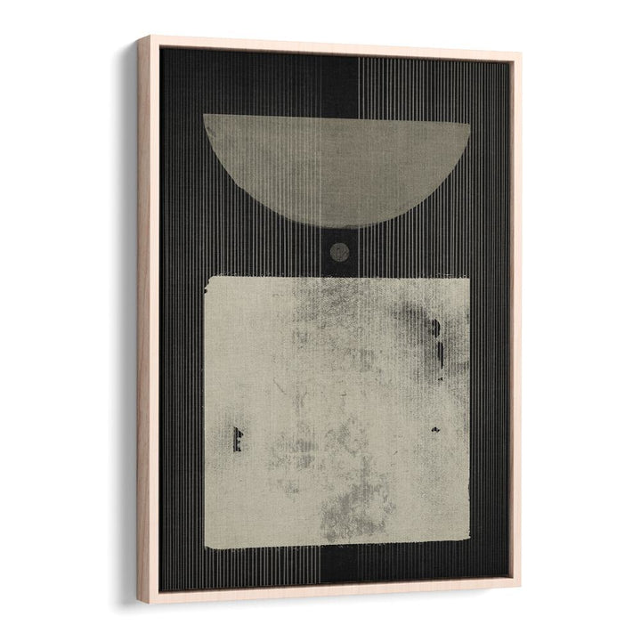 the abstract fashionista geometric paintings in Oak Wood Floater Frame